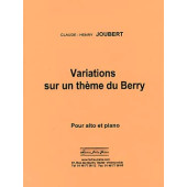 Joubert C.h. Variations Sur UN Theme DU Berry Alto