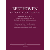 Beethoven L. Concerto N°4 OP 58 Piano et Quintettes A Cordes