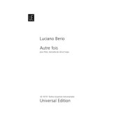 Berio L. Autre Fois Flute, Clarinette et Harpe Score