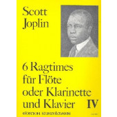 Joplin S. 6 Ragtimes Vol 4 Flute/clarinette/basson