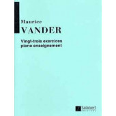 Vander M. Exercices Piano Enseignement