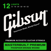 Jeu de Cordes Acoustique Gibson SAG-MB12 12/53 Masterbuilt Premium Light