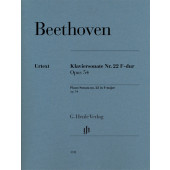 Beethoven L. Sonate N°22 OP 54 Piano