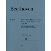Beethoven L.v. Sonate N°19 et 20 OP 49 Piano