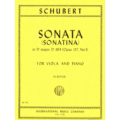 Schubert F. Sonatina N°1 OP 137 D 384 Alto