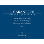 Cabanilles J. Selected Works Vol 3 Orgue