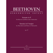 Beethoven L.v. Sonate OP 17 Cor OU Violoncelle