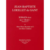 Loeillet de Gant J.b. Sonata OP 5/1 Flute A Bec