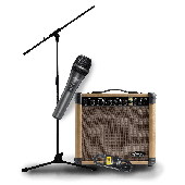 Pack Chant Complet 20 Watts : Micro + Cable + Pied de Micro + Ampli Stagg 20AAR