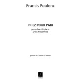 Poulenc F. Priez Pour Paix Chant