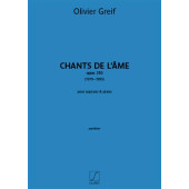 Greif O. Chants de L'ame OP 310 Voix Piano