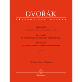 Dvorak A. Serenade OP 44 Orchestre A Vent, Violoncelle et Contrebasse Conducteur