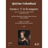Colombani Q. Sonate N°17 FA Majeur  Flute A Bec