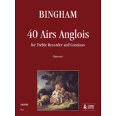 Bingham G. 40 Airs Anglois Flute A Bec