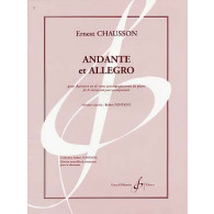 Chausson E. Andante et Allegro Clarinette
