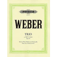 Weber C.m. Trio OP 63 Piano,flute OU Violon et Violoncelle