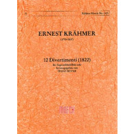 Krahmer E. 12 Divertimenti Flute A Bec Soprano Solo