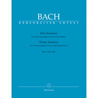 Bach J.s. 3 Sonates Alto OU Viole de Gambe