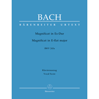 Bach J.s. Magnificat E Flat Major Bwv 243a Vocal Score