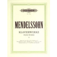 Mendelssohn F. Oeuvres Completes Vol 5 Piano