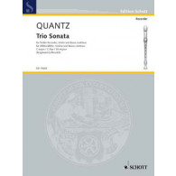 Quantz J.j. Trio Sonate DO Majeur Flute A Bec Alto , Violon OU Hautbois et B.c.