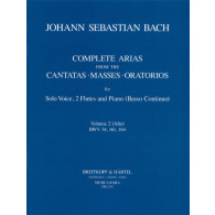 Bach J.s. Complete Arias Cantatas Vol 3 Voix Flutes