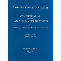 Bach J.s. Complete Arias Cantatas Vol 4 Voix Flutes