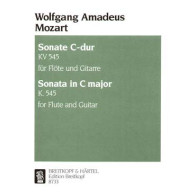 Mozart W.a. Sonate en DO Majeur Flute et Guitare