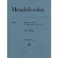 Mendelssohn F. Sonate Mib Majeur Clarinette