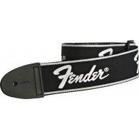 Sangle Fender Running Logo Silver Black