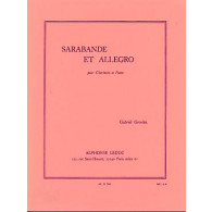 Grovlez G. Sarabande et Allegro Clarinette