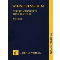 Mendelssohn B. String Quintets OP 18 OP 87 Score