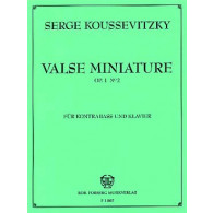 Koussevitzky S. Valse Miniature OP 2 N°2 Contrebasse