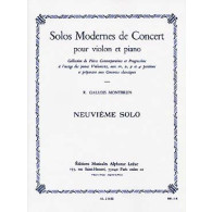 GALLOIS-MONTBRUN R. 9ME Solo de Concert Violon