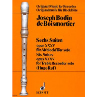 Boismortier J.b. Suites OP 35 Flute A Bec