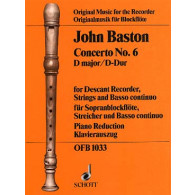 Baston J. Concerto N°6 Flute A Bec