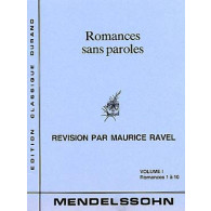 Mendelssohn F. Romances Sans Paroles Vol 1 Piano