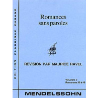 Mendelssohn F. Romances Sans Paroles Vol 5 Piano