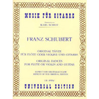 Schubert F. Original Dances Flute et Guitare