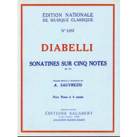 Diabelli A. Sonatines Sur Cinq Notes OP 163 Piano 4 Mains