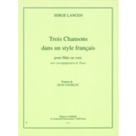 Lancen S. Chansons Dans le Style Francais Flute