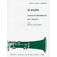 Lancelot J. 25 Etudes Faciles et Progressives Clarinette