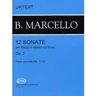 Marcello B. 12 Sonates OP 2 Vol 2 Flute A Bec
