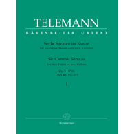 Telemann G.p. 6 Sonates en Canon OP 5 Vol 1 Flutes OU Violons