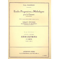 Jeanjean P. Etudes Progressives et Melodiques Vol 3 Clarinette