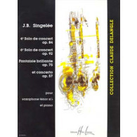 Singelee J.b. 4ME et 6ME Solo de Concert Saxo Sib