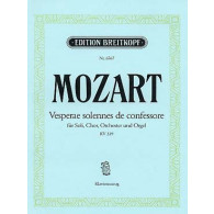 Mozart W.a. Vepres Solennelles Confesseur Chant