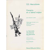 Mercadante G.s. Concerto Sib Majeur Clarinette