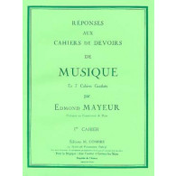 Mayeur E. Reponses Devoirs de Musique Cahier 1