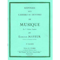 Mayeur E. Reponses Devoirs de Musique Cahier 3